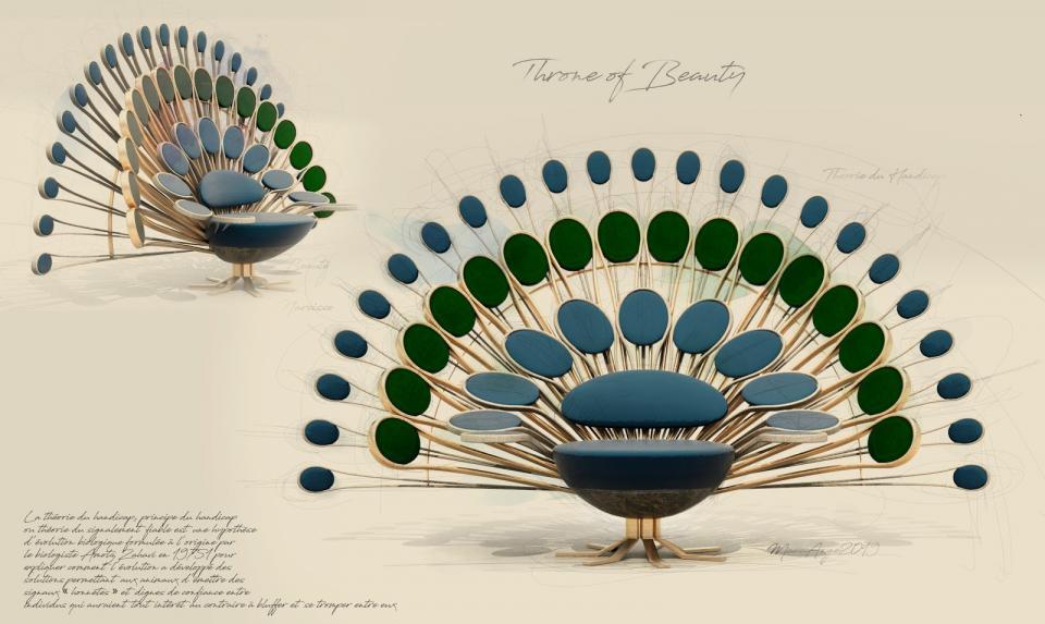 marc ange peacock chair